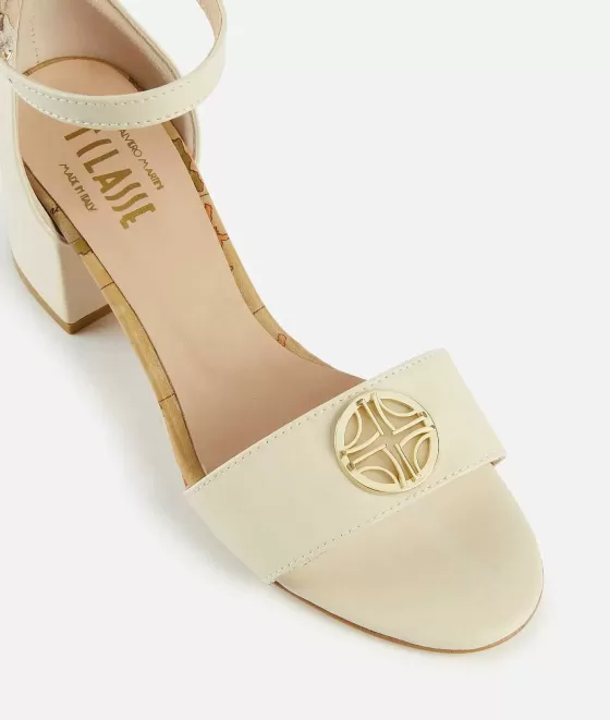 Donna Alviero Martini 1a Classe Sandali Alti In Pelle Liscia Con Dettaglio 1C Conchiglia