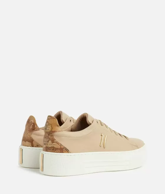 Donna Alviero Martini 1a Classe Sneakers In Eco Nappa Con Dettaglio 1C Beige