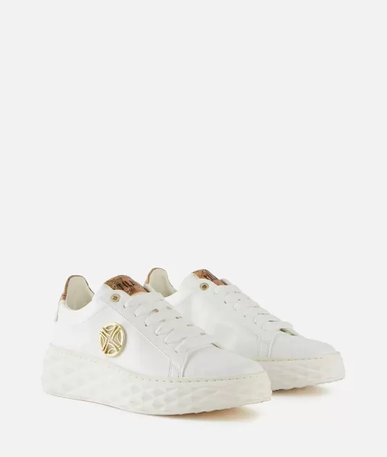 Donna Alviero Martini 1a Classe Sneakers In Eco Nappa Con Dettaglio 1C Bianche
