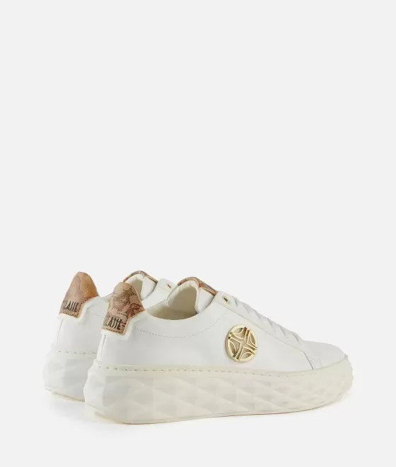 Donna Alviero Martini 1a Classe Sneakers In Eco Nappa Con Dettaglio 1C Bianche