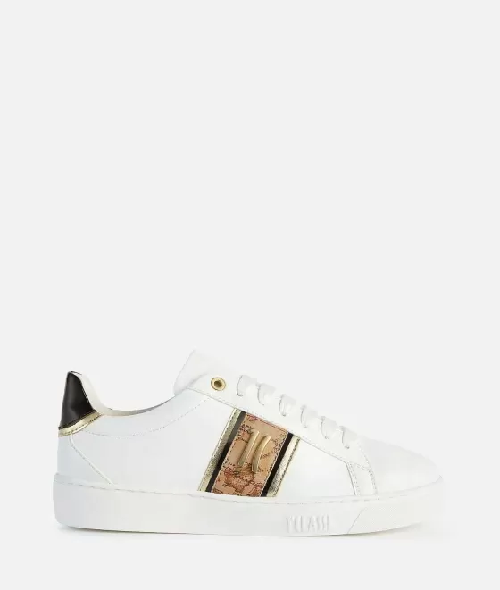 Donna Alviero Martini 1a Classe Sneakers In Eco Nappa Con Dettaglio Logo 1C Bianche