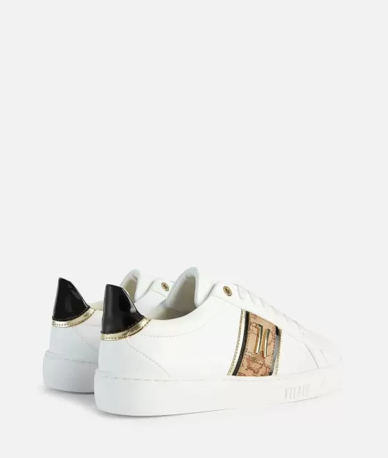 Donna Alviero Martini 1a Classe Sneakers In Eco Nappa Con Dettaglio Logo 1C Bianche