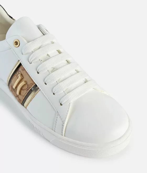 Donna Alviero Martini 1a Classe Sneakers In Eco Nappa Con Dettaglio Logo 1C Bianche