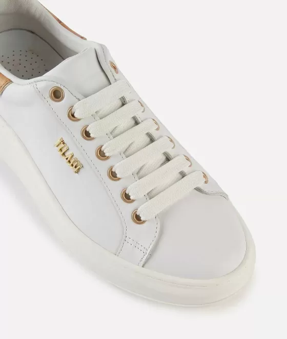 Donna Alviero Martini 1a Classe Sneakers In Pelle Liscia Con Dettagli In Nappa Geo Classic Bianche