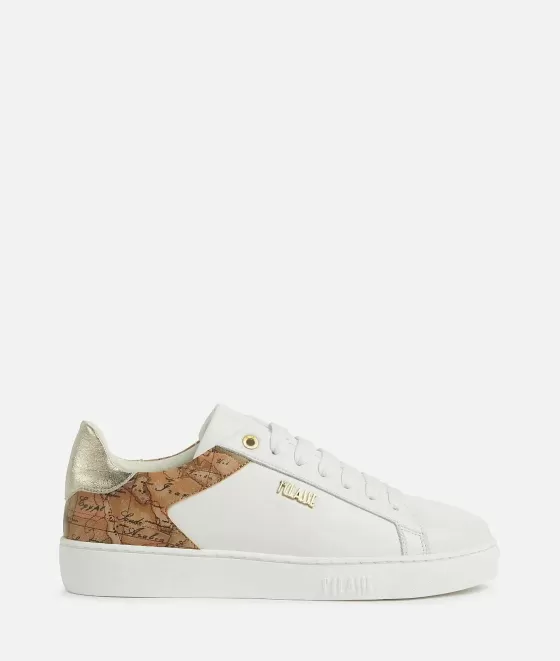 Donna Alviero Martini 1a Classe Sneakers In Pelle Liscia Con Dettaglio Lettering Bianche