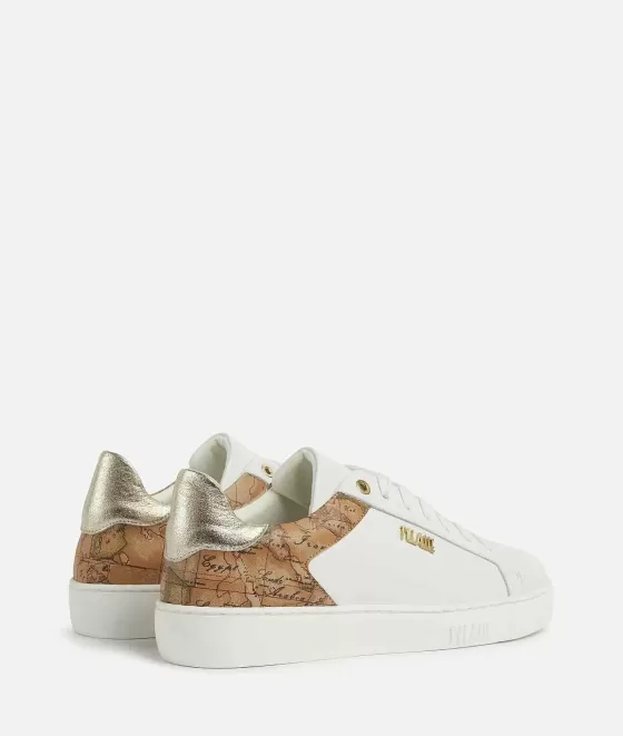 Donna Alviero Martini 1a Classe Sneakers In Pelle Liscia Con Dettaglio Lettering Bianche