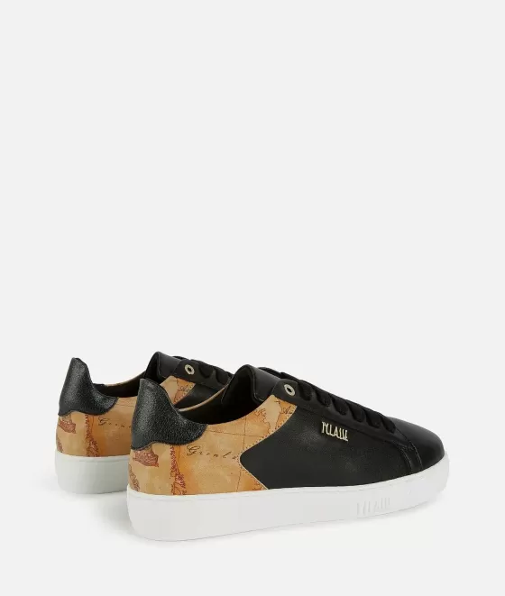 Donna Alviero Martini 1a Classe Sneakers In Pelle Liscia Con Dettaglio Lettering Nere