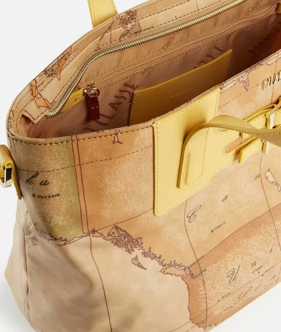Donna Alviero Martini 1a Classe Soft Atlantic Borsa A Mano Con Tracolla Giallo Oro