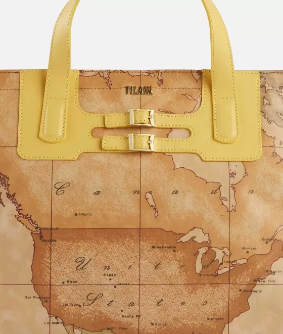 Donna Alviero Martini 1a Classe Soft Atlantic Borsa A Mano Con Tracolla Giallo Oro