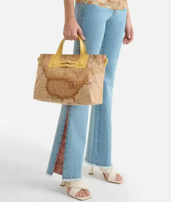 Donna Alviero Martini 1a Classe Soft Atlantic Borsa A Mano Con Tracolla Giallo Oro