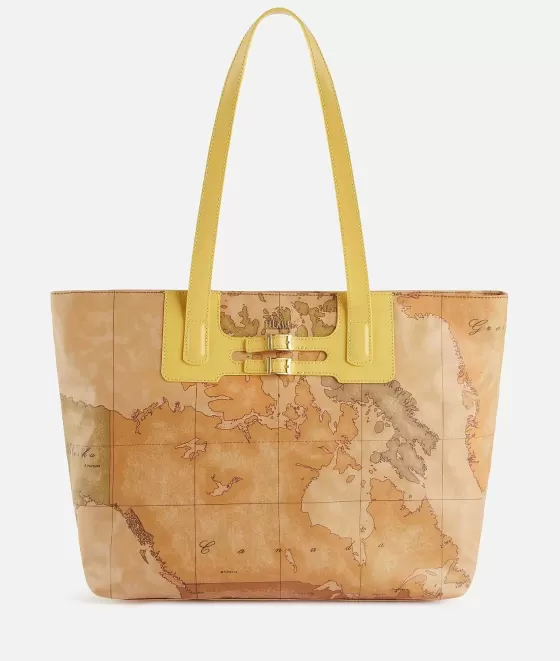 Donna Alviero Martini 1a Classe Soft Atlantic Borsa Shopping Giallo Oro