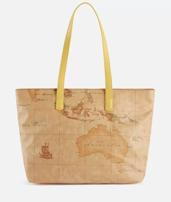 Donna Alviero Martini 1a Classe Soft Atlantic Borsa Shopping Giallo Oro