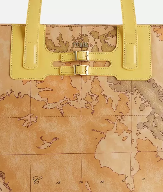 Donna Alviero Martini 1a Classe Soft Atlantic Borsa Shopping Giallo Oro