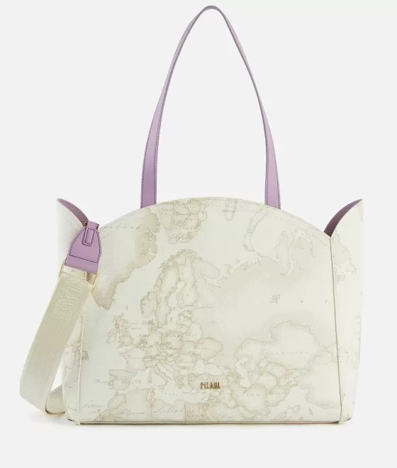 Donna Alviero Martini 1a Classe South Beach Bag Borsa Shopping Con Tracolla Bianca
