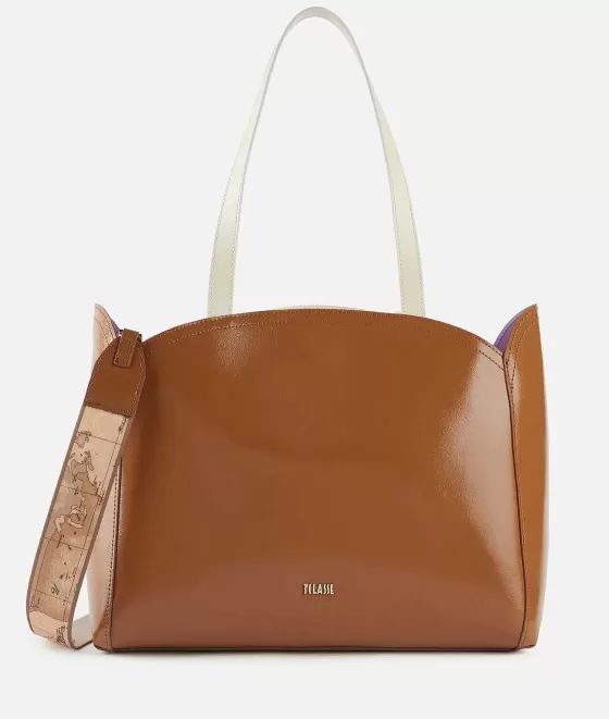 Donna Alviero Martini 1a Classe South Beach Bag Borsa Shopping Con Tracolla Cuoio