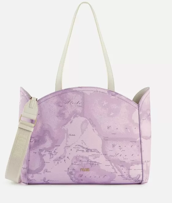 Donna Alviero Martini 1a Classe South Beach Bag Borsa Shopping Con Tracolla Geo Orchidea