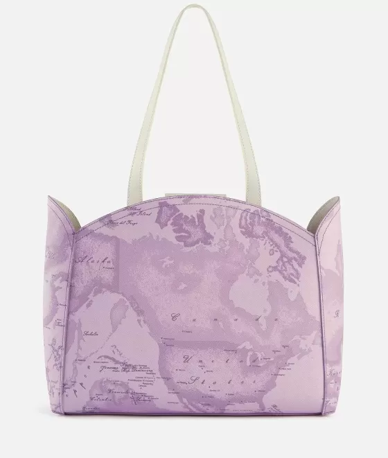Donna Alviero Martini 1a Classe South Beach Bag Borsa Shopping Con Tracolla Geo Orchidea