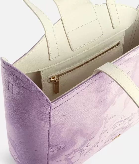 Donna Alviero Martini 1a Classe South Beach Bag Borsa Shopping Con Tracolla Geo Orchidea