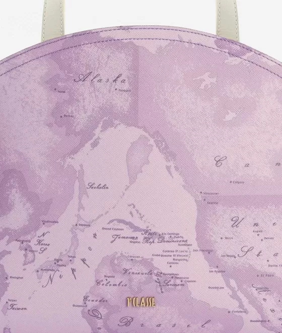 Donna Alviero Martini 1a Classe South Beach Bag Borsa Shopping Con Tracolla Geo Orchidea