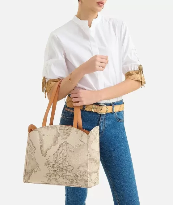 Donna Alviero Martini 1a Classe South Beach Bag Borsa Shopping Con Tracolla Rafia