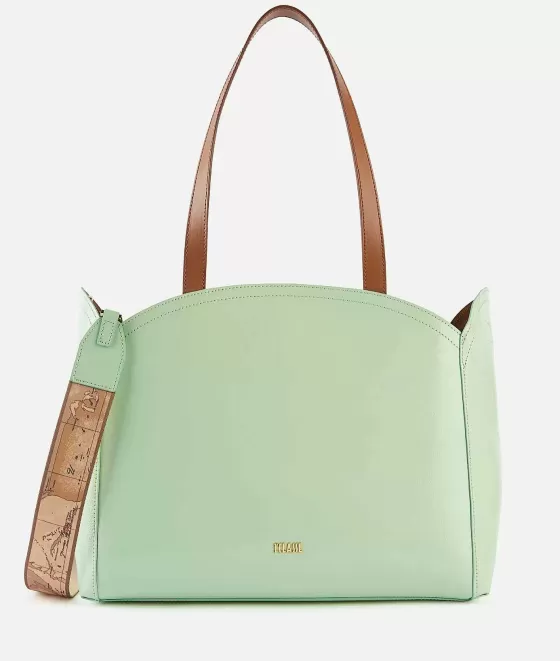 Donna Alviero Martini 1a Classe South Beach Bag Borsa Shopping Con Tracolla Salvia