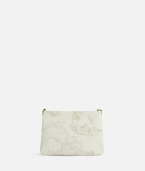 Donna Alviero Martini 1a Classe Tracollina Doppia In Tessuto Stampa Geo Classic E Geo White