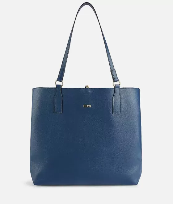 Donna Alviero Martini 1a Classe Two-Way Bag Borsa Shopping Reversibile Blu Navy