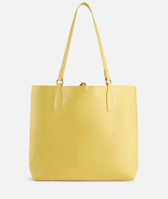 Donna Alviero Martini 1a Classe Two-Way Bag Borsa Shopping Reversibile Giallo Miele