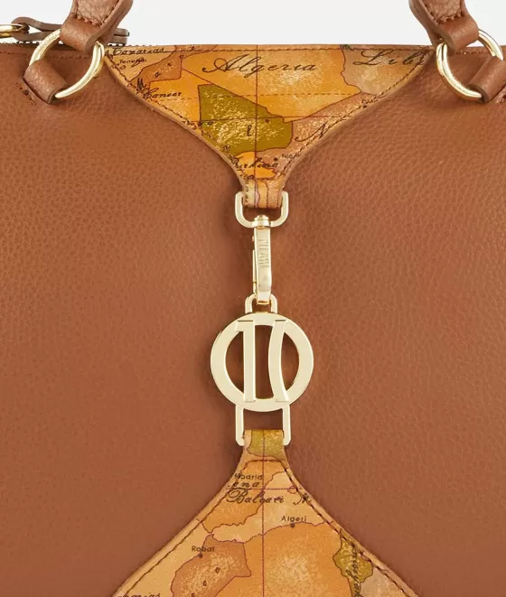 Donna Alviero Martini 1a Classe Upper East Bauletto Con Tracolla Castagna