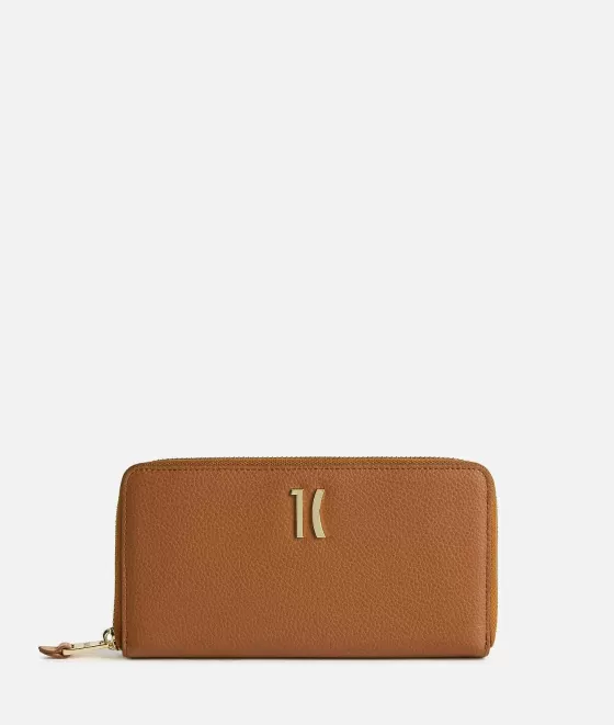 Donna Alviero Martini 1a Classe Upper East Portafoglio Zip Around Castagna