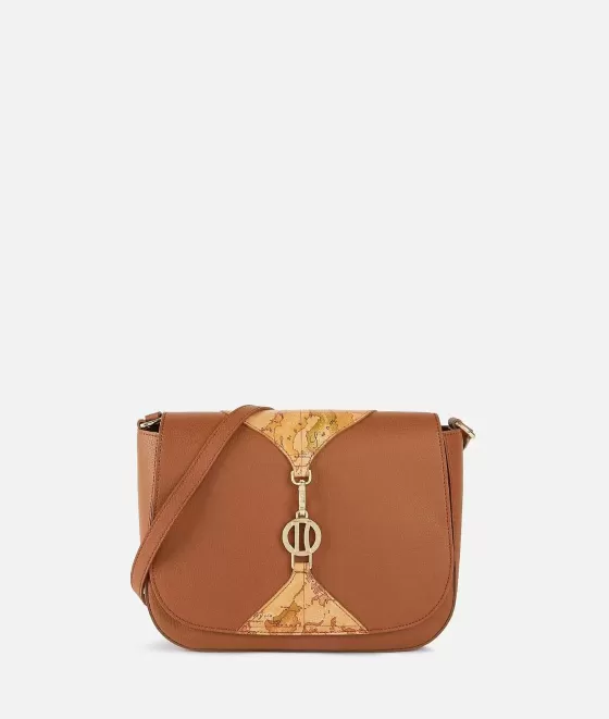 Donna Alviero Martini 1a Classe Upper East Tracolla Con Patta Castagna