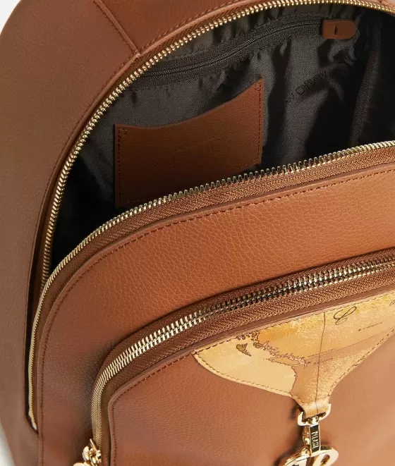 Donna Alviero Martini 1a Classe Upper East Zaino Doppia Lampo Castagna