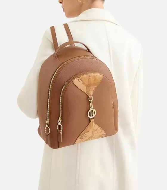 Donna Alviero Martini 1a Classe Upper East Zaino Doppia Lampo Castagna